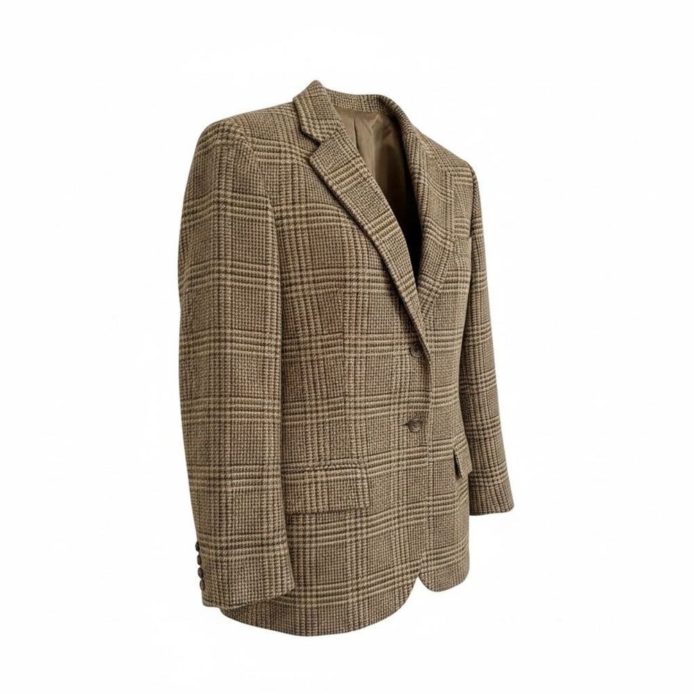 VINTAGE Lauren Ralph Lauren Wool Equestrian Plaid Horse Buttons Jacket SZ 16 - Picture 3 of 7